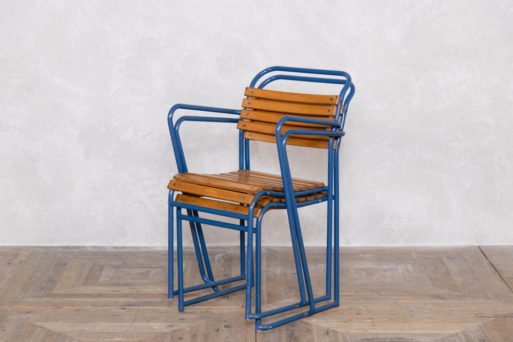 vintage restaurant stacking chairs with arms